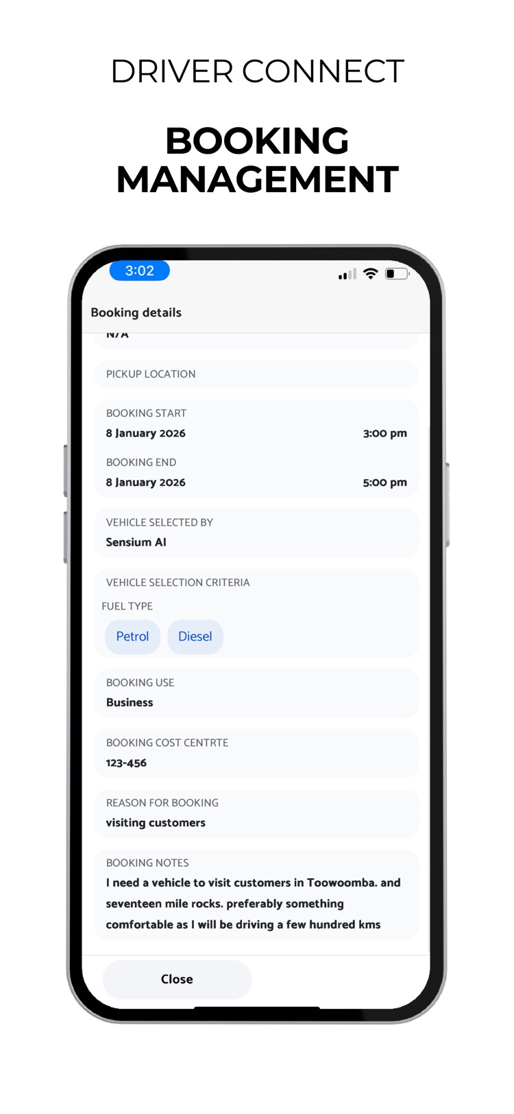 Sensium Driver Connect app screenshot 4